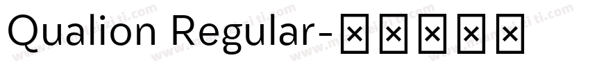 Qualion Regular字体转换
